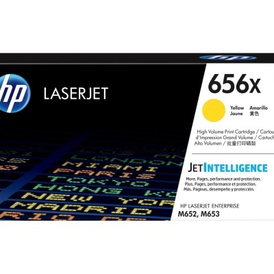 Caixa de cartucho de toner HP LaserJet amarelo 656X