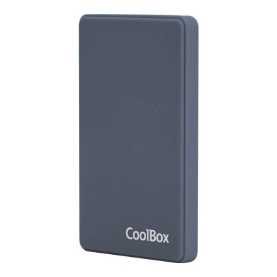Power bank cinza escuro com texto CoolBox