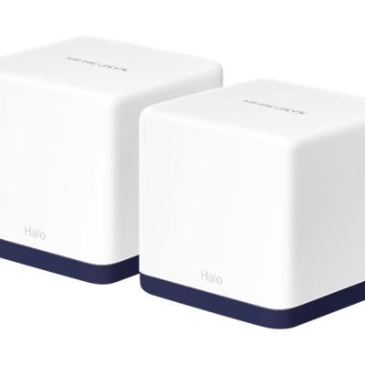 Dois dispositivos quadrados brancos com base azul escura e texto 'Halo' e 'AMERICAN STANDARD'