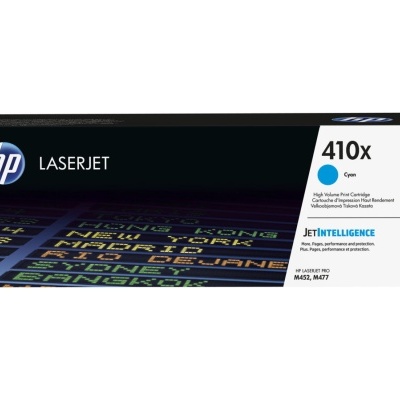 Embalagem de tinteiro HP LaserJet 410X Cyan