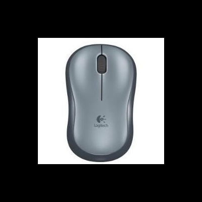 Rato sem fios cinza Logitech com botão de scroll preto