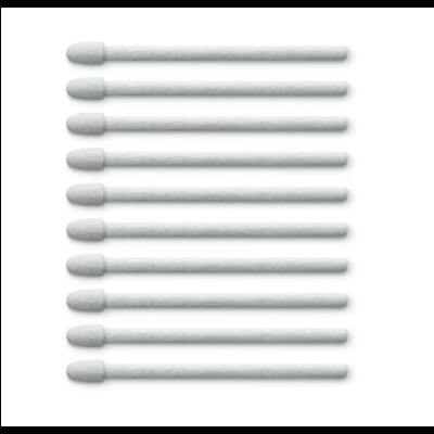 Dez hastes flexíveis com pontas de algodão brancas