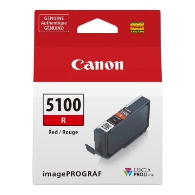 Cartucho de tinta Canon 5100 R vermelho na embalagem