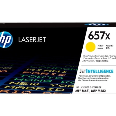 Caixa de toner HP LaserJet 657X amarela para impressora MFP M681 e M682