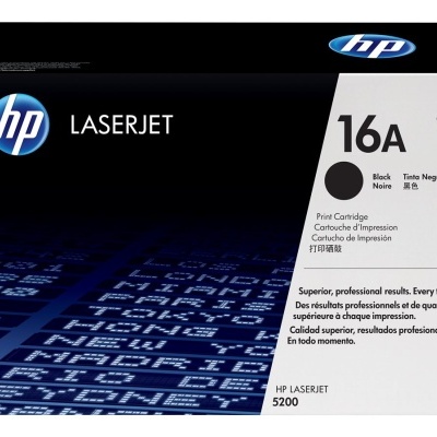Embalagem de cartucho de toner HP LaserJet 16A preto