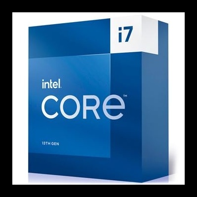 Caixa azul do processador Intel Core i7 13ª geração