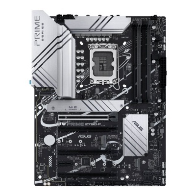 Placa mãe ASUS PRIME Z690-P preto e cinza com dissipadores metálicos