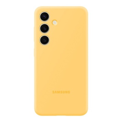 Smartphone Samsung amarelo com três câmeras traseiras