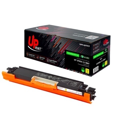 Cartucho de toner Up Rint para impressora HP CF210A / 131X com caixa preta e riscas coloridas