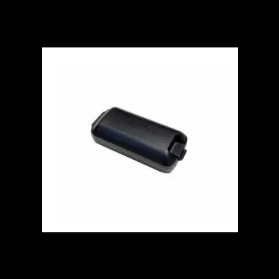 Estojo preto de plástico sobre fundo branco