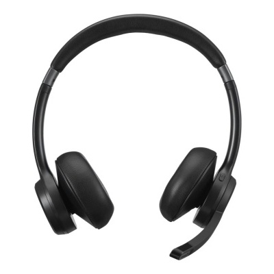 Auscultadores Microsoft pretos com microfone articulado