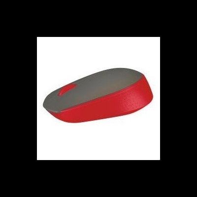 Rato de computador cinzento e vermelho sem fios