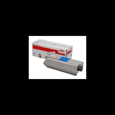 Cartucho de toner OKI cinza claro com botão azul ao lado da caixa