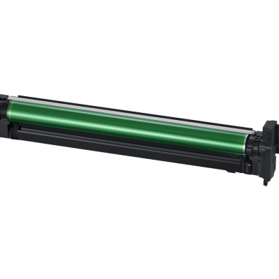 Toner de impressora cilíndrico preto com tambor verde