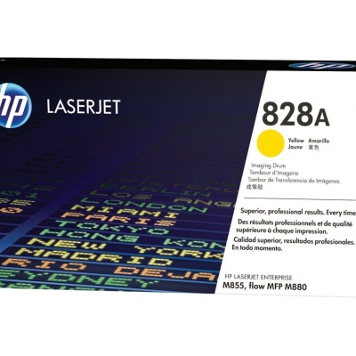 Caixa de toner HP LaserJet 828A amarela para impressoras Enterprise