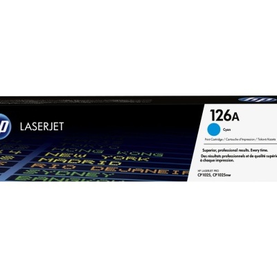 Caixa de toner HP LaserJet 126A ciano para impressora