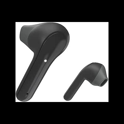 Auriculares sem fios pretos com haste