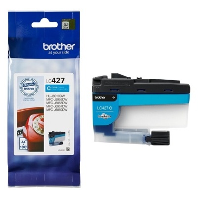 Cartucho de tinta Brother LC427 C ciano com embalagem original azul