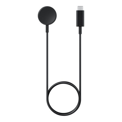 Cabo de carregamento magnético preto com conetor USB-C