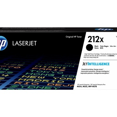 Embalagem de toner HP LaserJet 212X preto para impressoras HP