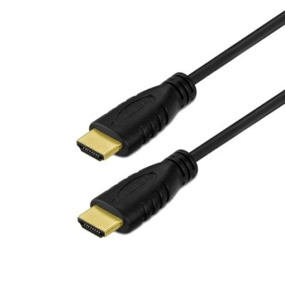 Cabo HDMI preto com conectores banhados a ouro