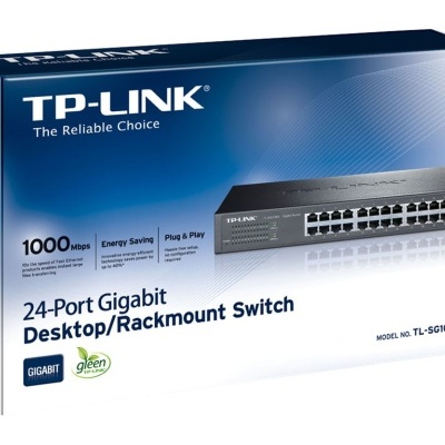 Caixa do switch TP-LINK 24 portas gigabit modelo TL-SG1024D