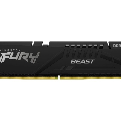 Memória RAM Kingston Fury Beast DDR5 preta com dissipador de calor