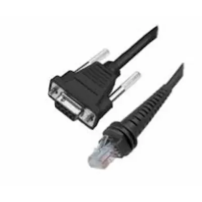 Cabo com conector DB9 e ficha RJ45, preto