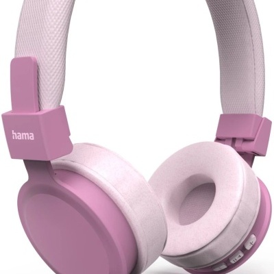 Headphones rosa e lilás acolchoados da marca hama