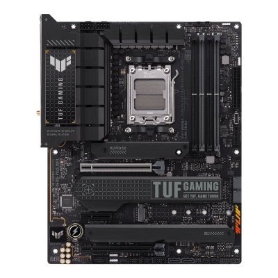 Placa mãe Asus TUF Gaming preta com texto TUF GAMING