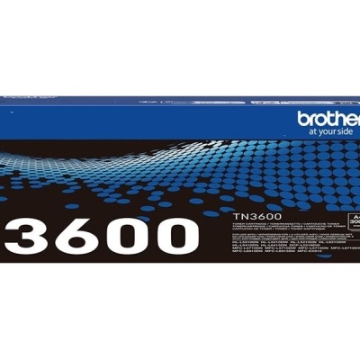 Embalagem de cartucho de toner Brother TN3600 azul e preta