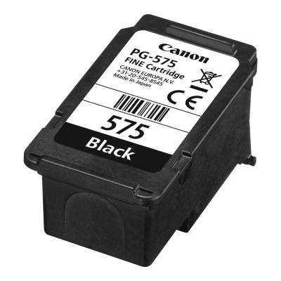 Cartucho de tinta preto Canon PG-575 com rótulo branco e preto