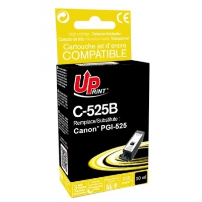Cartucho tinta compatível Up Print C-525B para Canon PGI-525 embalagem preta e amarela