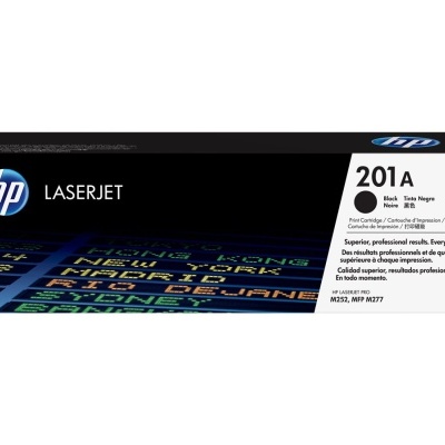 Embalagem de toner HP LaserJet 201A preto