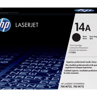 Embalagem do cartucho de tinta HP LASERJET 14A CF214A preta para impressoras HP
