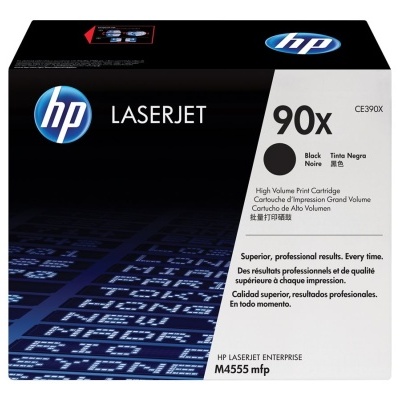 Caixa de toner HP LaserJet 90X preta para impressora M4555 mfp