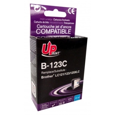Caixa de cartucho de tinta compatível UPprint B-123C para Brother LC121/123/125XLC