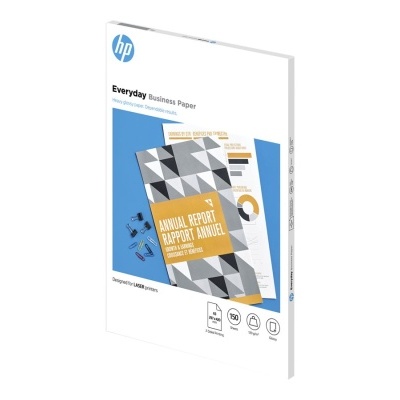 Pacote de papel HP Everyday Business Paper com design branco e azul