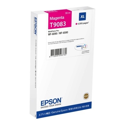 Caixa branca de tinta Epson magenta T9083 XL