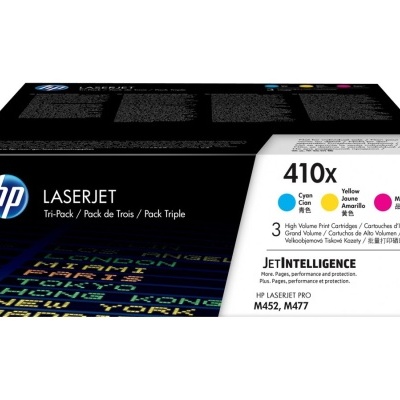 Embalagem preta e branca de toner HP LaserJet 410X para impressoras HP
