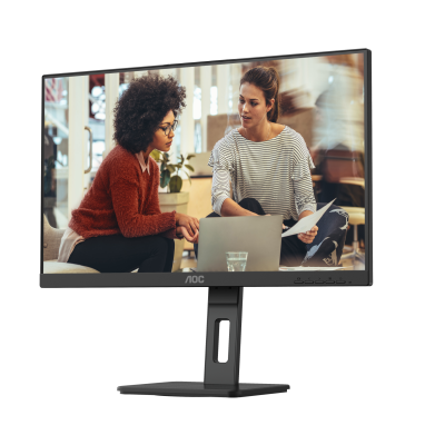 Monitor AOC com ecrã plano a mostrar duas mulheres a conversar