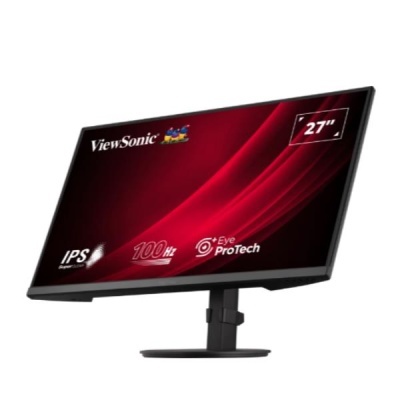 Monitor ViewSonic 27 polegadas preto com ecrã IPS, 100 Hz e Eye ProTech