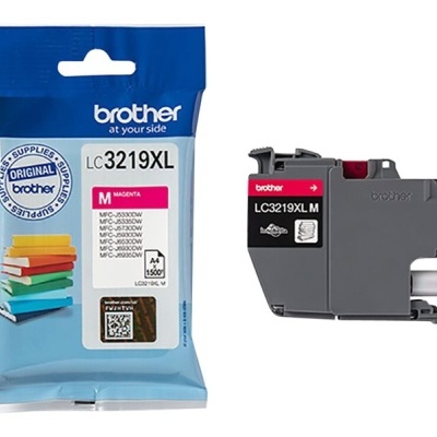 Cartucho de tinta Brother LC3219XL Magenta com embalagem azul
