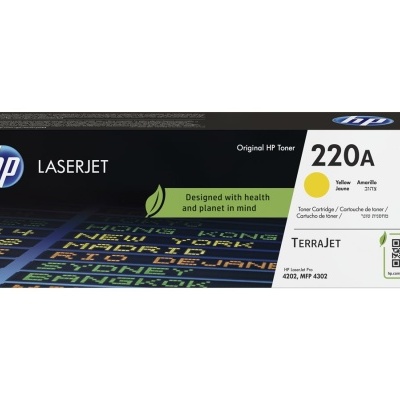 Embalagem de toner HP LaserJet 220A amarelo