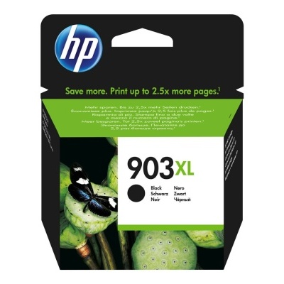 Cartucho de tinta HP 903XL preto em embalagem preta e verde