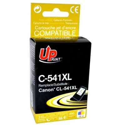 Caixa de cartucho de tinta UP Print preto e amarelo para Canon C-541XL.