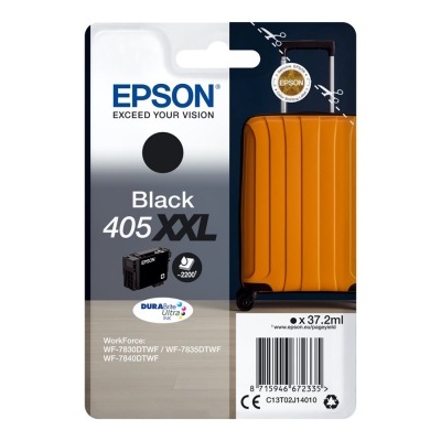 Cartucho de tinta Epson 405 XXL preto em embalagem