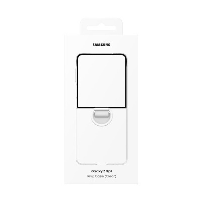 Embalagem branca de capa para Samsung Galaxy Z Flip3 com suporte anelar