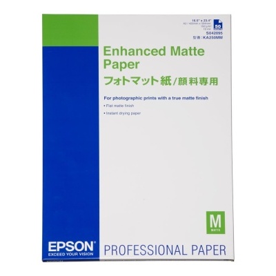 Pacote de papel fotográfico Epson Enhanced Matte Paper acabamento fosco, tamanho M