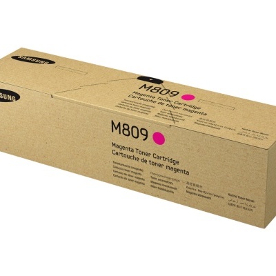 Cartucho de toner magenta Samsung M809 em embalagem castanha